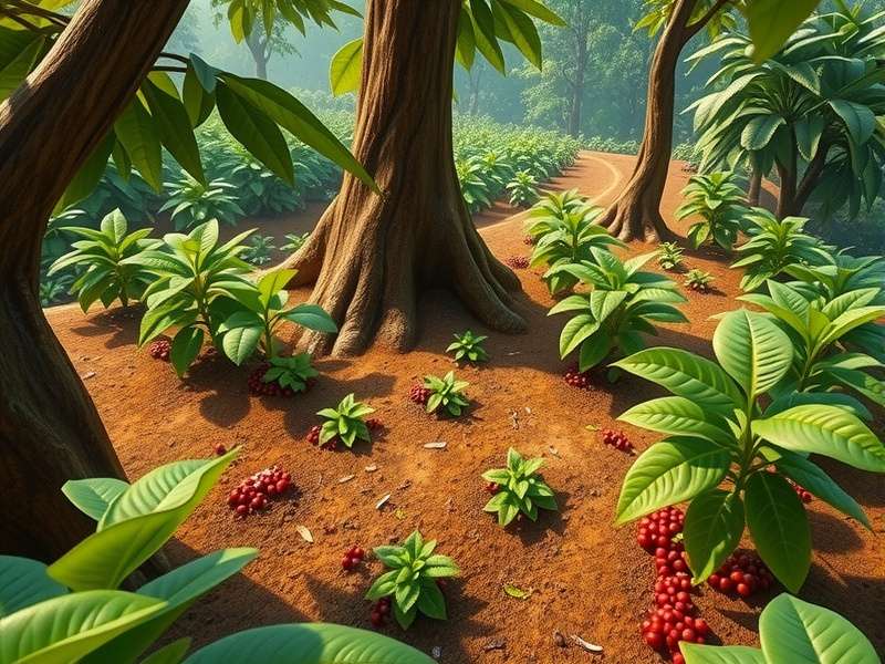 Coorg Coffee Supreme gameplay screenshot showing coffee plantation